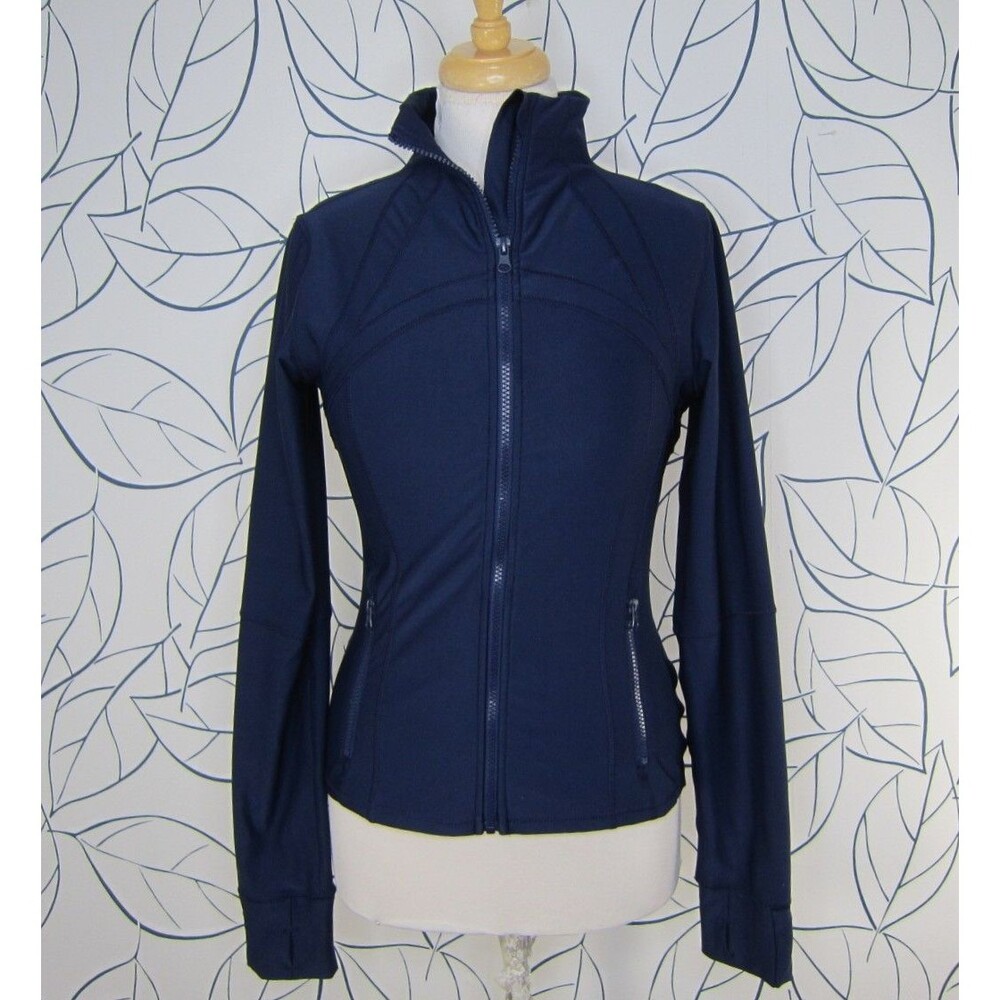 ACTIVE QUEENS Women's Blue Vented Fitted Track Jacket ~ Size M (fits like a S}